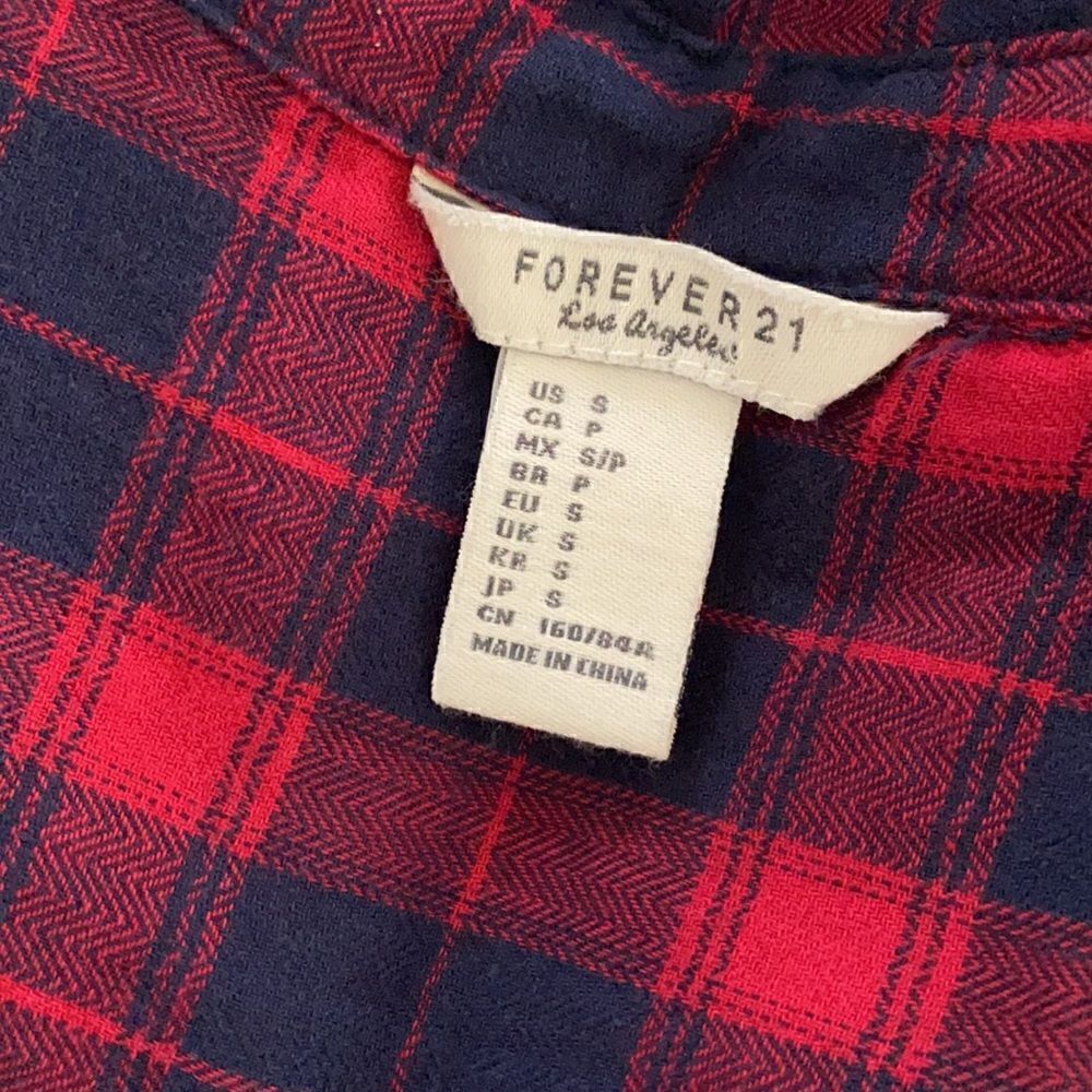 Forever 21 Red & Blue Long Plaid Dress - Picture 4 of 4
